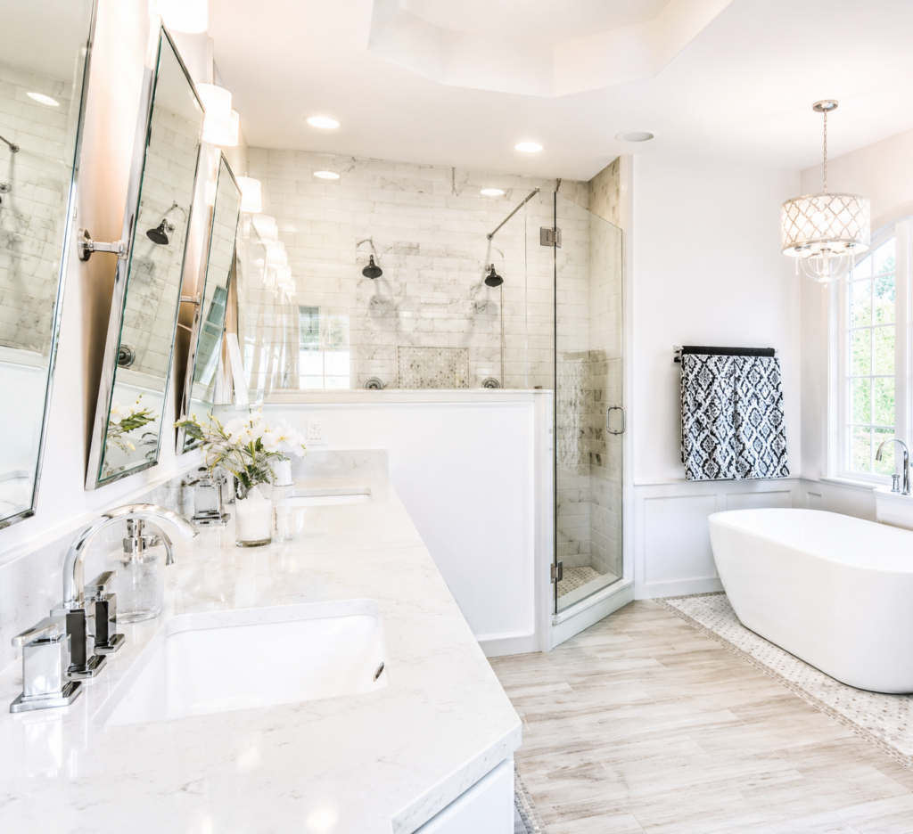 Bathroom Remodel Plumbing & Electrical Project in Dallas, Texas. THE 4 GUYS PLUMBING